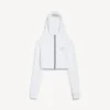 Techwear-Cocoon-Hoodie für Damen in Weiß Techwear-Cocoon-Hoodie für Damen in Weiß