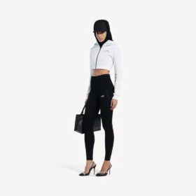 Techwear-Cocoon-Hoodie für Damen in Weiß