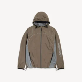 Techwear-Jacke mit Reißverschluss für Herren in Grau