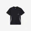 Techwear-Kurzarm-T-Shirt für Herren in Marineblau/Weiß