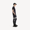 Techwear-Kurzarm-T-Shirt für Herren in Marineblau/Weiß
