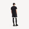 Techwear-Kurzarm-T-Shirt für Herren in Marineblau/Weiß