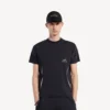 Techwear-Kurzarm-T-Shirt für Herren in Marineblau/Weiß