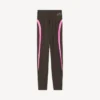 Techwear-Leggings für Damen in Khaki-Braun/Neon-Pink