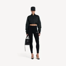 Techwear-Leggings für Damen in Schwarz