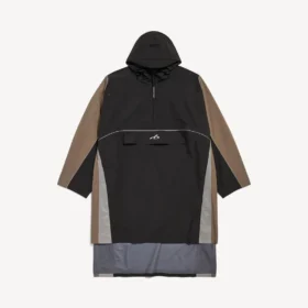 Techwear-Poncho für Herren in Schwarz