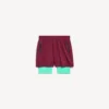Techwear-Shorts für Herren in Burgunderrot/Aqua Techwear-Shorts für Herren in Burgunderrot/Aqua
