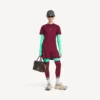 Techwear-Shorts für Herren in Burgunderrot/Aqua Techwear-Shorts für Herren in Burgunderrot/Aqua