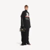 „The Door“ – langes, drapiertes Damenkleid in Schwarz „The Door“ – langes, drapiertes Damenkleid in Schwarz
