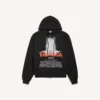 „The Door“ Oversize-Hoodie mit Reißverschluss für Herren in Schwarz „The Door“ Oversize-Hoodie mit Reißverschluss für Herren in Schwarz