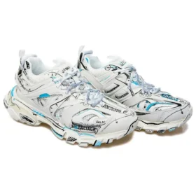 Track 1.0 Sneaker „Weiß-Blau Mesh und Nylon Graffiti“ 542023W3SRA9014