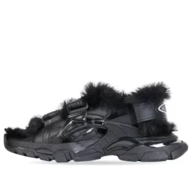 Track-Sandalen „Fake Fur Black“ 668560W3CQ31000