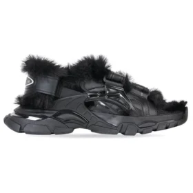 Track-Sandalen „Fake Fur Black“ 668560W3CQ31000