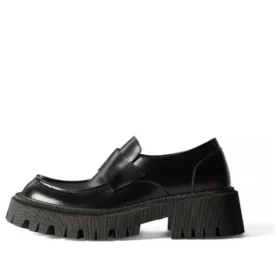 Tractor-Loafer „Schwarzes glattes Kalbsleder“ 760433WA8E91000