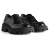 Tractor-Loafer „Schwarzes glattes Kalbsleder“ 760439WA8E91000