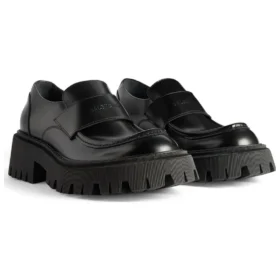 Tractor-Loafer „Schwarzes glattes Kalbsleder“ 760439WA8E91000