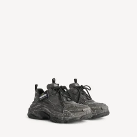 Triple S Canvas-Sneaker für Herren in Schwarz