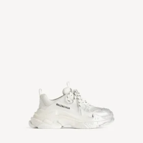 Triple S Glitter Spray Sneaker für Damen in Weiß/Silber