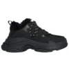 Triple S „Kunstfell – Schwarz“ 668562W3CQ51000