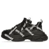 Triple S Logotype Sneaker „Schwarz“ 536737W2FAB1090