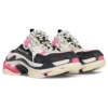 Triple S Pantoletten „Weiß, Rosa und Schwarz, doppeltes Schaumstoffpolster und Mesh“ 755686W3SM15671