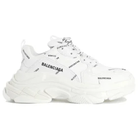 Triple S Sneaker „All Over Logo – Weiß“ 524039W2FA19010