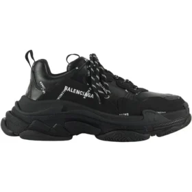 Triple S Sneaker „Allover Logo – Schwarz“ 536737W2FA11090