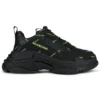 Triple S Sneaker „Allover Logo – Schwarz Fluo-Gelb“ 536737W2FA11070