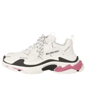 Triple S Sneaker „Allover Logo White Pink“ 524039W2FA49155