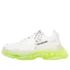 Triple S Sneaker „Clear Sole – Weiß-Fluo-Gelb“ 541624W2FR19073