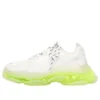 Triple S Sneaker „Clear Sole – Weiß-Fluo-Gelb“ 544351W2FR19073