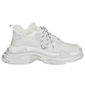 Triple S Sneaker „Faux Fur – Grau“ 668562W3CQ51210
