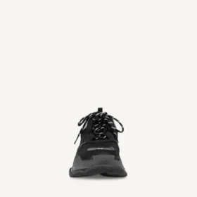 Triple S Sneaker für Herren mit transparenter Sohle in Schwarz