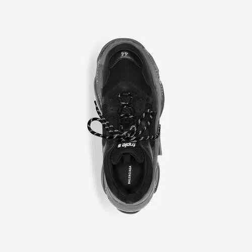 Triple S Sneaker für Herren mit transparenter Sohle in Schwarz Triple S Sneaker für Herren mit transparenter Sohle in Schwarz