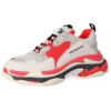 Triple S Sneaker „Grey Red“ 536737W09OH6495