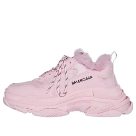 Triple S Sneaker Kunstfell „Pink“ 668562W3CQ55000