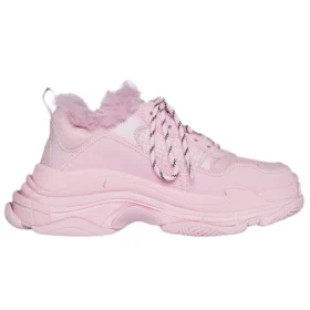 Triple S Sneaker Kunstfell „Pink“ 668562W3CQ55000