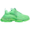 Triple S Sneaker mit transparenter Sohle „Neon Green“ 544351W2CF13801