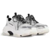 Triple S Sneaker „Schwarz Weiß Silber Double Foam und Mesh“ 524039W2FWM8191