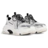 Triple S Sneaker „Schwarz, Weiß und Silber, Double Foam und Mesh“ 536737W2FWM8191