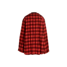Trompe-l’œil-Karohemd und T-Shirt „Red Navy“ 699371TNM256167