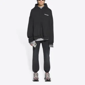 Turn Hoodie mit Reißverschluss, weite Passform „Schwarz“ 674719TLVB49034 Turn Hoodie mit Reißverschluss, weite Passform „Schwarz“ 674719TLVB49034