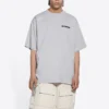 Turn Slit T-Shirt „Grey Black“ 675016TLVB31167