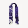 Twilly-Schal für Damen in Blau mit Pinsel-Print