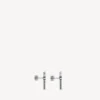 Typo-Metallohrringe in Silber