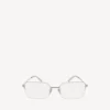 Unauffällige rechteckige Sonnenbrille  in Silber