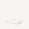 Unauffällige rechteckige Sonnenbrille  in Silber