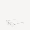Unauffällige rechteckige Sonnenbrille  in Silber