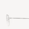 Unauffällige rechteckige Sonnenbrille  in Silber