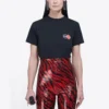 Uniform mit Logo-Aufdruck, Retro, Small, Slim Fit, Kurzarm, Schwarz 612964TIV791000